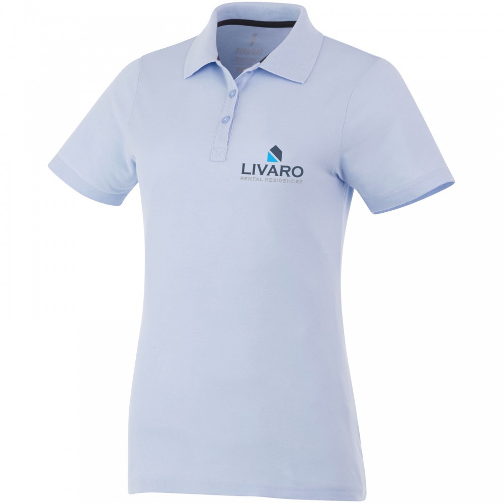 light blue womens polo shirt