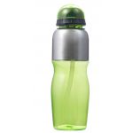 PS and stainless steel bottle Emberly, green (7551-04)