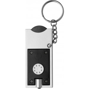 PS key holder with coin Madeleine, black (Keychains)