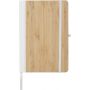 PU and bamboo notebook Dorita, white