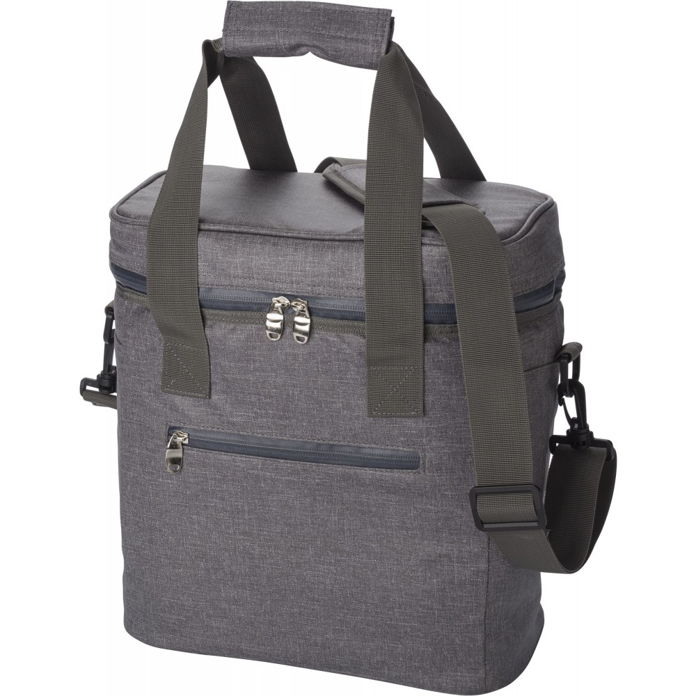 Printed PU cooling bag, grey (Cooler bags)