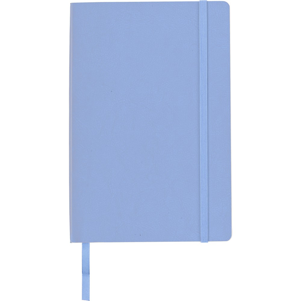 Printed PU notebook, light blue (Notebooks)