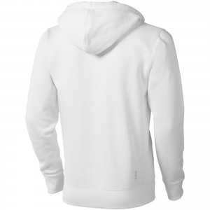 Arora hooded full zip sweater, White (Pullovers)
