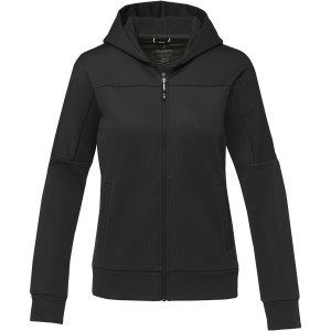 Elevate Nubia women's performance full zip knit jacket, Solid black (Pullovers)