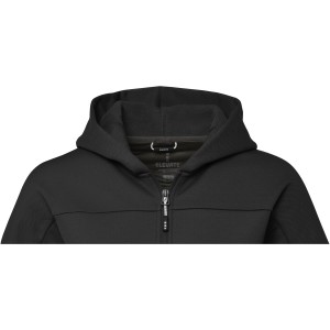 Elevate Nubia women's performance full zip knit jacket, Solid black (Pullovers)