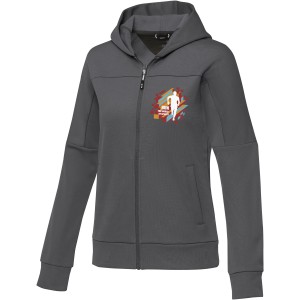 Elevate Nubia women's performance full zip knit jacket, Storm grey (Pullovers)