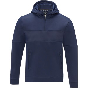 Elevate Sayan men's half zip anorak hooded sweater, Navy (Pullovers)