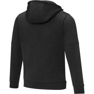 Elevate Sayan men's half zip anorak hooded sweater, Solid black (Pullovers)
