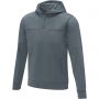 Elevate Sayan men's half zip anorak hooded sweater, Steel grey