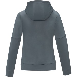 Elevate Sayan women's half zip anorak hooded sweater, Steel grey (Pullovers)