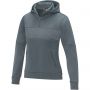 Elevate Sayan women's half zip anorak hooded sweater, Steel grey