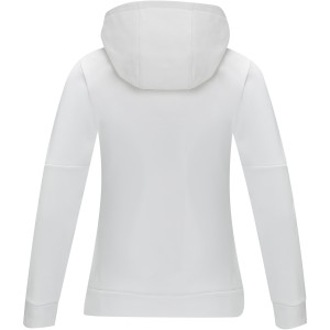 Elevate Sayan women's half zip anorak hooded sweater, White (Pullovers)