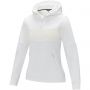 Elevate Sayan women's half zip anorak hooded sweater, White