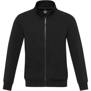Galena unisex Aware(tm) recycled full zip sweater, Solid black (Pullovers)