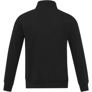Galena unisex Aware(tm) recycled full zip sweater, Solid black (Pullovers)