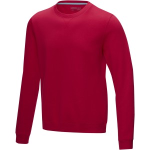 Jasper men's GOTS organic GRS recycled crewneck sweater, Red (Pullovers)
