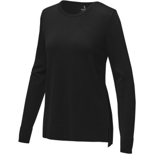 Merrit women's crewneck pullover, Solid black (Pullovers)