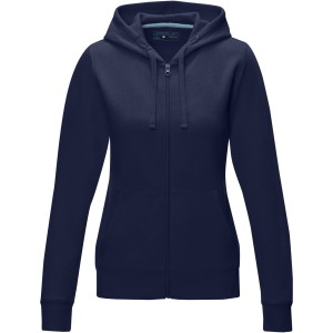 Ruby women's GOTS organic GRS recycled full zip hoodie, Navy (Pullovers)