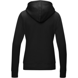 Ruby women's GOTS organic GRS recycled full zip hoodie, Solid black (Pullovers)
