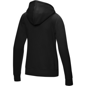 Ruby women's GOTS organic GRS recycled full zip hoodie, Solid black (Pullovers)