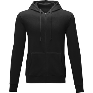 Theron men's full zip hoodie, Solid black (Pullovers)