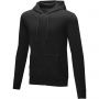 Theron men's full zip hoodie, Solid black