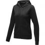 Theron women's full zip hoodie, Solid black
