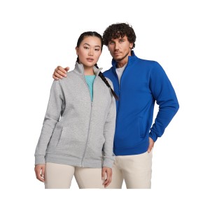 Ulan unisex full zip sweater, Marl Grey (Pullovers)