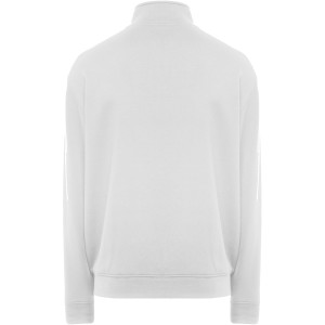 Ulan unisex full zip sweater, White (Pullovers)