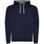 Urban men's hoodie, Navy Blue, Marl Grey
