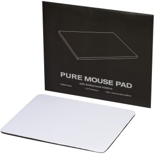 Pure mouse pad with antibacterial additive, White (Office desk equipment)