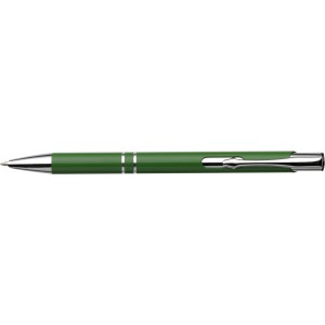 Push button ballpen, light green (Metallic pen)