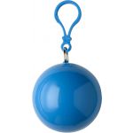 PVC poncho in a plastic ball, light blue