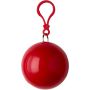 PVC poncho in a plastic ball, red
