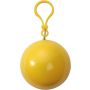 PVC poncho in a plastic ball, yellow