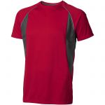 Quebec short sleeve men's cool fit t-shirt, Red,Anthracite (3901525)
