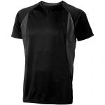 Quebec short sleeve men's cool fit t-shirt, solid black,Anthracite (3901599)