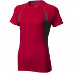 Quebec short sleeve women's cool fit t-shirt, Red,Anthracite (3901625)