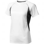 Quebec short sleeve women's cool fit t-shirt, White,Anthracite (3901601)