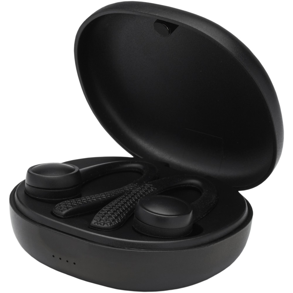 Printed Quest IPX5 TWS earbuds, Solid black (Earphones, headphones)