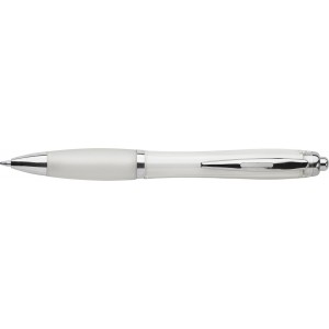 Recycled ABS ballpen Hamza, white (Plastic pen)