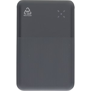 Recycled ABS powerbank Rayen, black