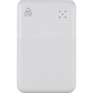 Recycled ABS powerbank Rayen, white