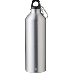 Recycled aluminium bottle (750 ml) Makenna, silver (Sport bottles)