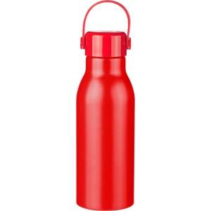 Recycled aluminium bottle Jakob, red (Water bottles)