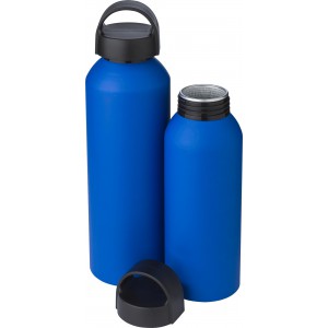 Recycled aluminium bottle Rory, cobalt blue (Water bottles)