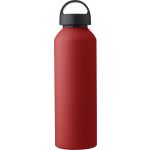 Recycled aluminium bottle Rory, red (965875-08)