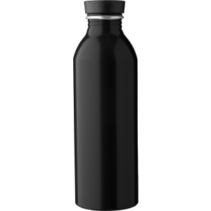 Recycled aluminum bottle (550 ml) Petra, black (Water bottles)