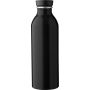 Recycled aluminum bottle (550 ml) Petra, black