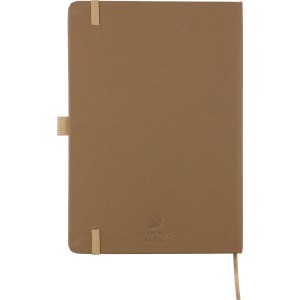 Recycled biowaste and carton notebook A5 Gertrud, brown (Notebooks)